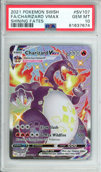 Pokemon Graded: Charizard VMAX SV107/SV122 Shining Fates (2021) Holo PSA 10