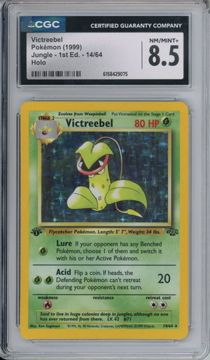 Pokemon Graded: Victreebel 1st Ed 14/64 Jungle (1999) Holo CGC 8.5