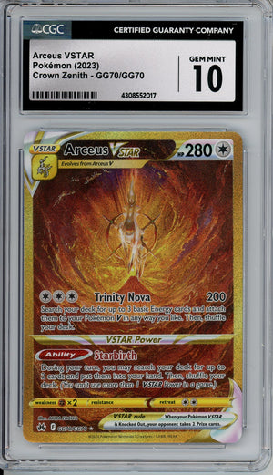 Graded Pokemon: Arceus VSTAR CGC 10 Double Infinity Gaming Graded Pokemon: Arceus VSTAR CGC 10 Double Infinity Gaming