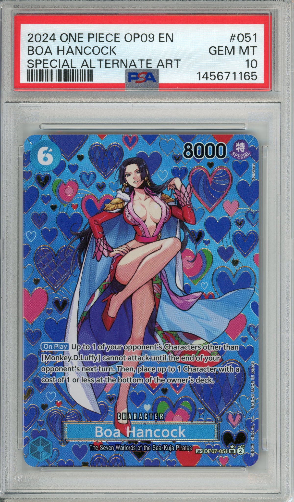 One Piece Graded: Boa Hancock OP09-051 Special Alternate Art PSA 10