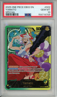 One Piece Graded: Yamato OP06-022 Special Leader (2025) PSA 10