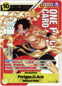 One Piece Single: Portgas D. Ace Serialized 105/1000 Promo Top Prize LP