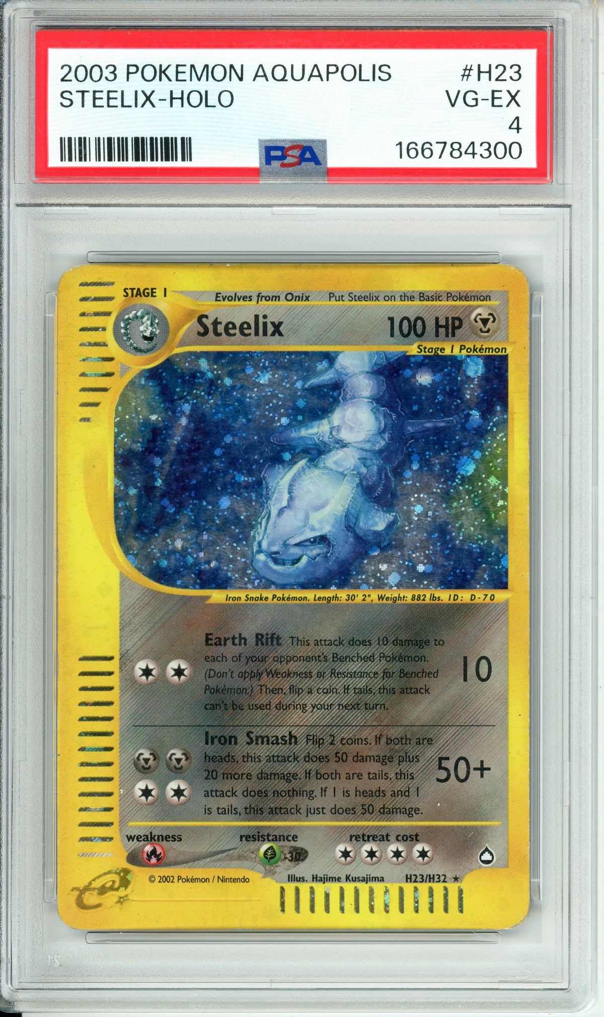 Pokemon Graded: Steelix H23/H32 Aquapolis (2003) Holo PSA 4