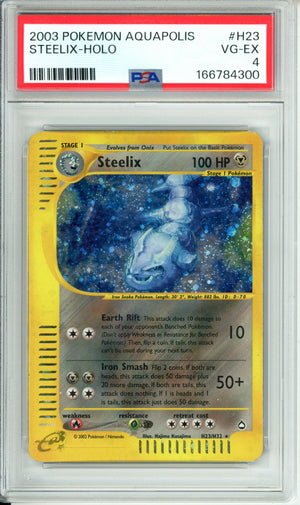 Pokemon Graded: Steelix H23/H32 Aquapolis (2003) Holo PSA 4