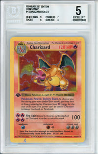 Pokemon Graded: Charizard 1st Edition 4/102 Base Set (1999) Holo Beckett 5