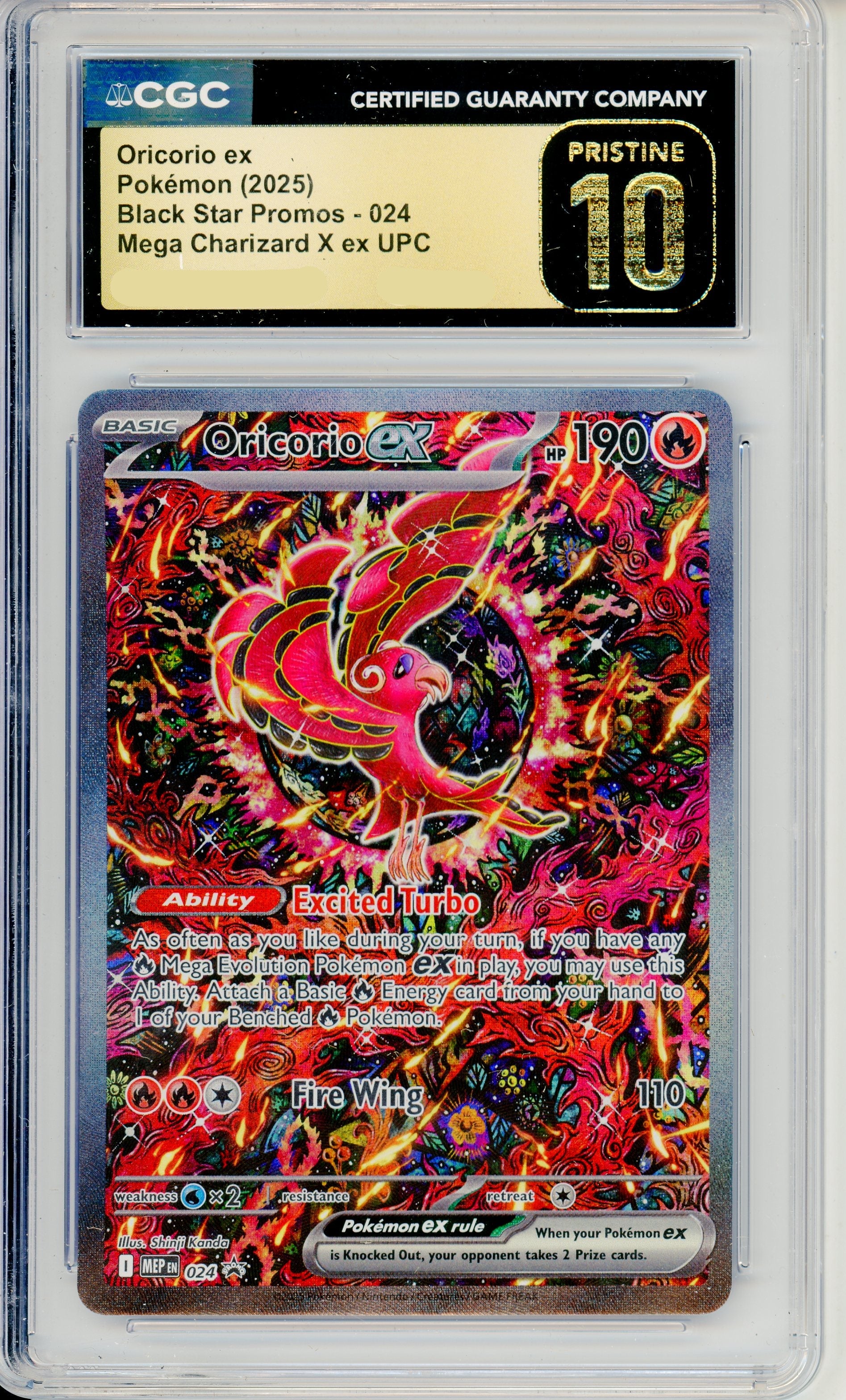 Pokemon Graded: Oricorio ex #24 UPC Promo (2025) Holo CGC Pristine