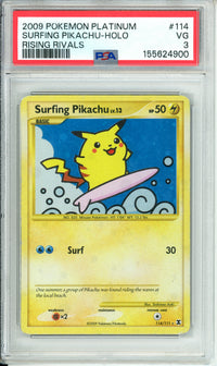 Pokemon Graded: Surfing PIkachu 114/111 Platinum Rising Rivals (2009) PSA 3