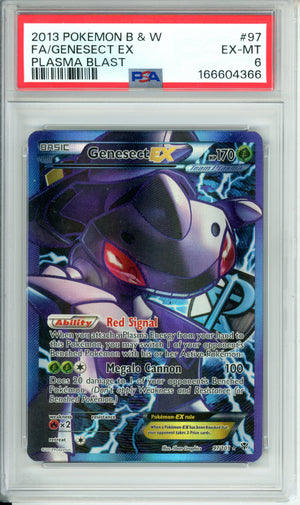 Pokemon Graded: Genesect EX 97/101 Plasma Blast (2013) Full Art PSA 6