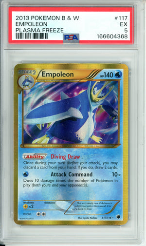Pokemon Graded: Empoleon 117/116 B&W Plasma Freeze (2013) PSA 5