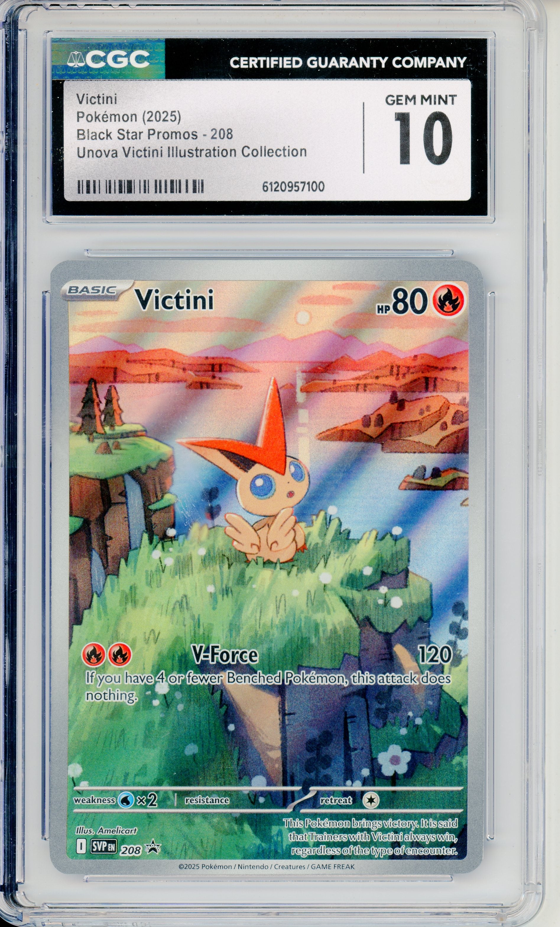 Pokemon Graded: Victini #208 Unova Illustration Collection (2025