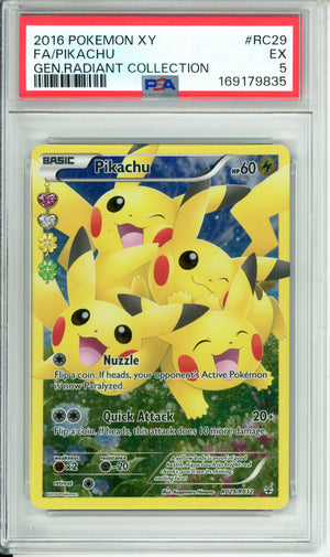 Pokemon Graded: Pikachu RC29/RC32 XY Generations Radiant Collection (2016) Holo PSA 5