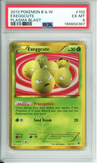 Pokemon Graded: Exeggcute 102/101 Plasma Blast (2013) Holo PSA 6