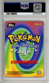 Pokemon Graded: Wartortle #E8 Topps Movie EDT (1999) Rainbow Foil PSA 9