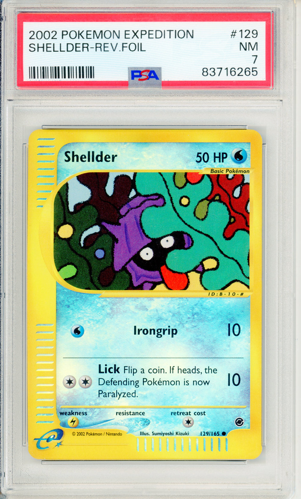 shellder pokemon card value Pokemon Graded: Shellder #129 Expedition (2002) Reverse Foil PSA 7 – Double  Infinity Gaming