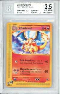 Pokemon Graded: Charizard 39/165 Expedition (2002) For Position Only Beckett 3.5