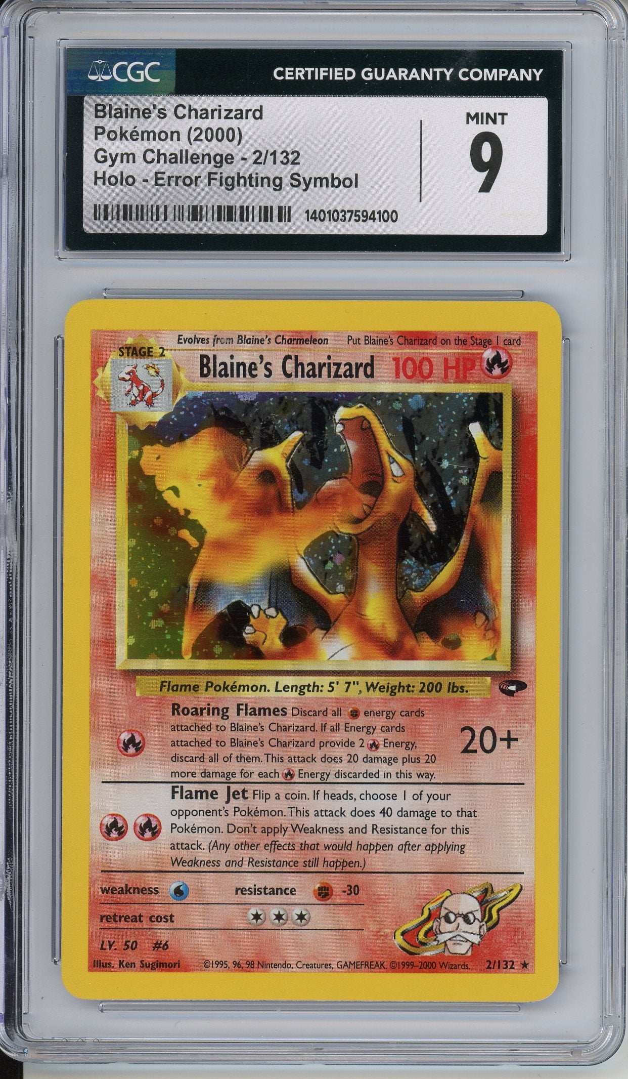 Pokemon Graded: Blaine's Charizard CGC 9 – Double Infinity Gaming