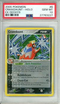 Pokemon Graded: Crawdaunt 6/107 EX Deoxys (2005) Holo PSA 10