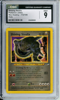 Pokemon Graded: Shining Steelix 112/105 Neo Destiny (2002) Holo CGC 9