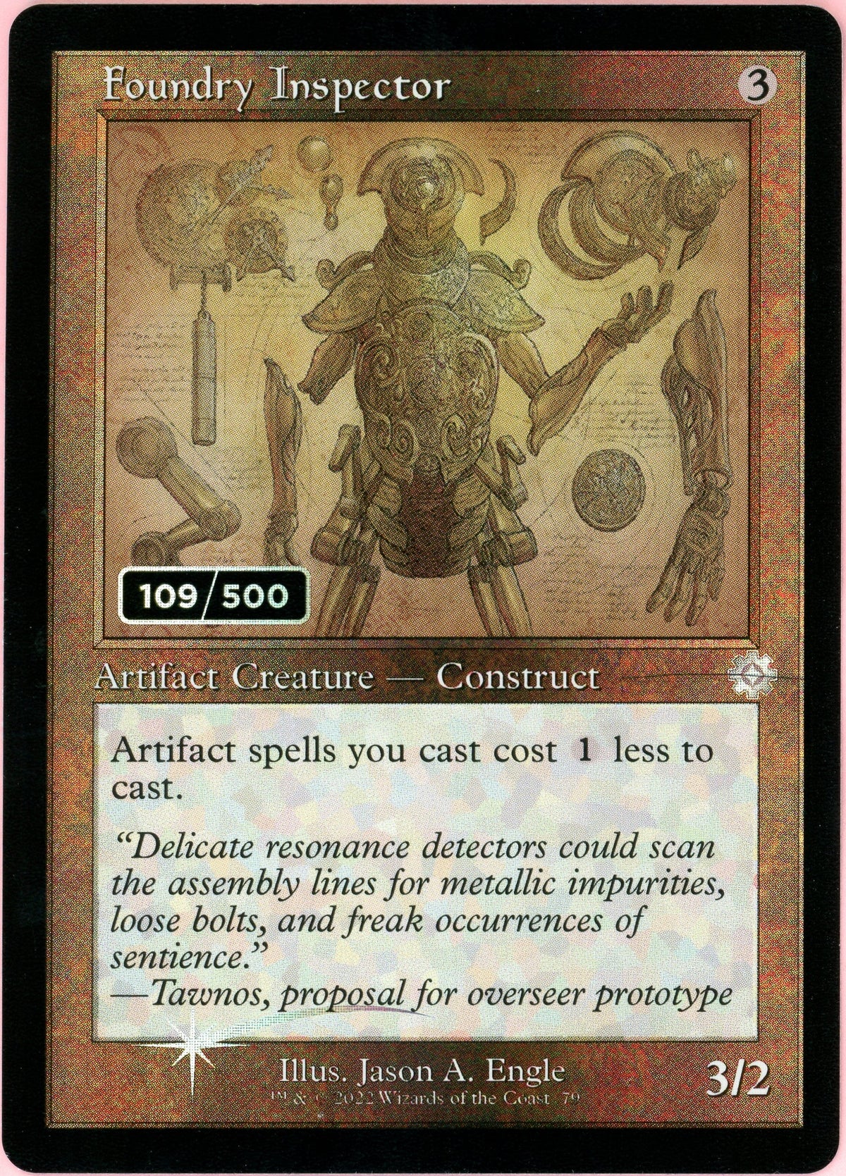 MTG Single: Foundry Inspector 109/500 Serialized The Brothers' War NM