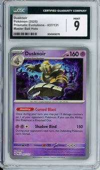 Pokemon Graded: Dusknoir Master Ball CGC 9