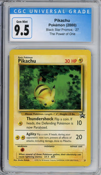 Pokemon Graded: Pikachu #27 The Power of One Promo (2000) CGC 9.5