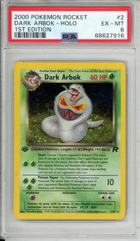Pokemon Graded: Dark Arbok 1st Edition 2/82 Team Rocket (2000) Holo PSA 6