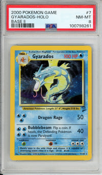 Pokemon Graded: Gyarados 21/130 Base Set 2 (2000) Holo PSA 8