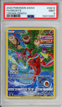 Pokemon Graded: Deoxys GG12/GG70 Crown Zenith (2023) Full Art Holo PSA 9