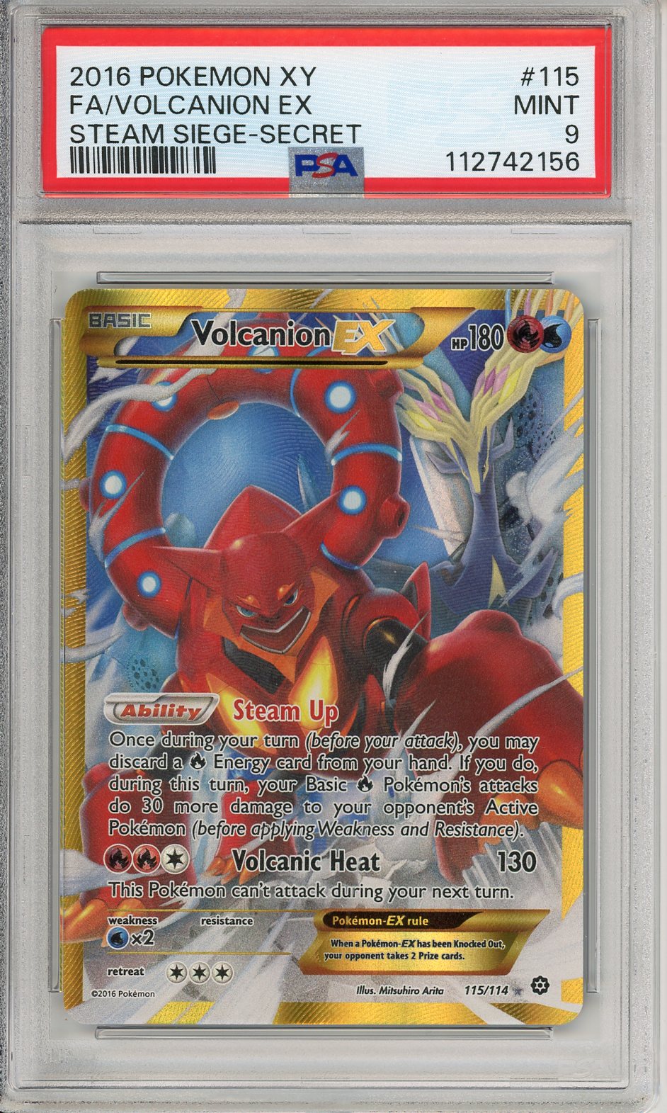 Pokemon Graded: Volcanion EX PSA 9
