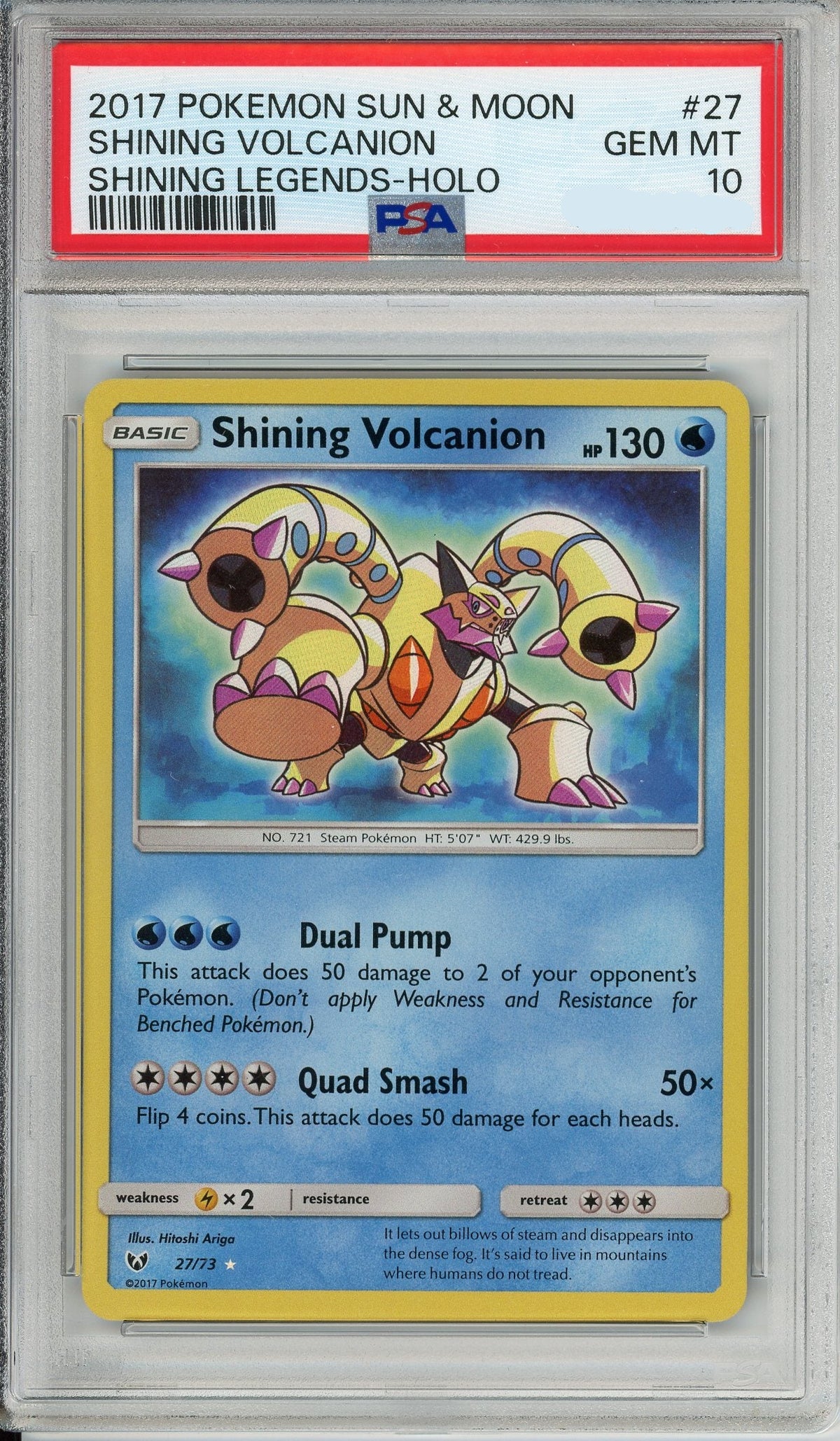 Pokemon Graded: Shining Volcanion PSA 10