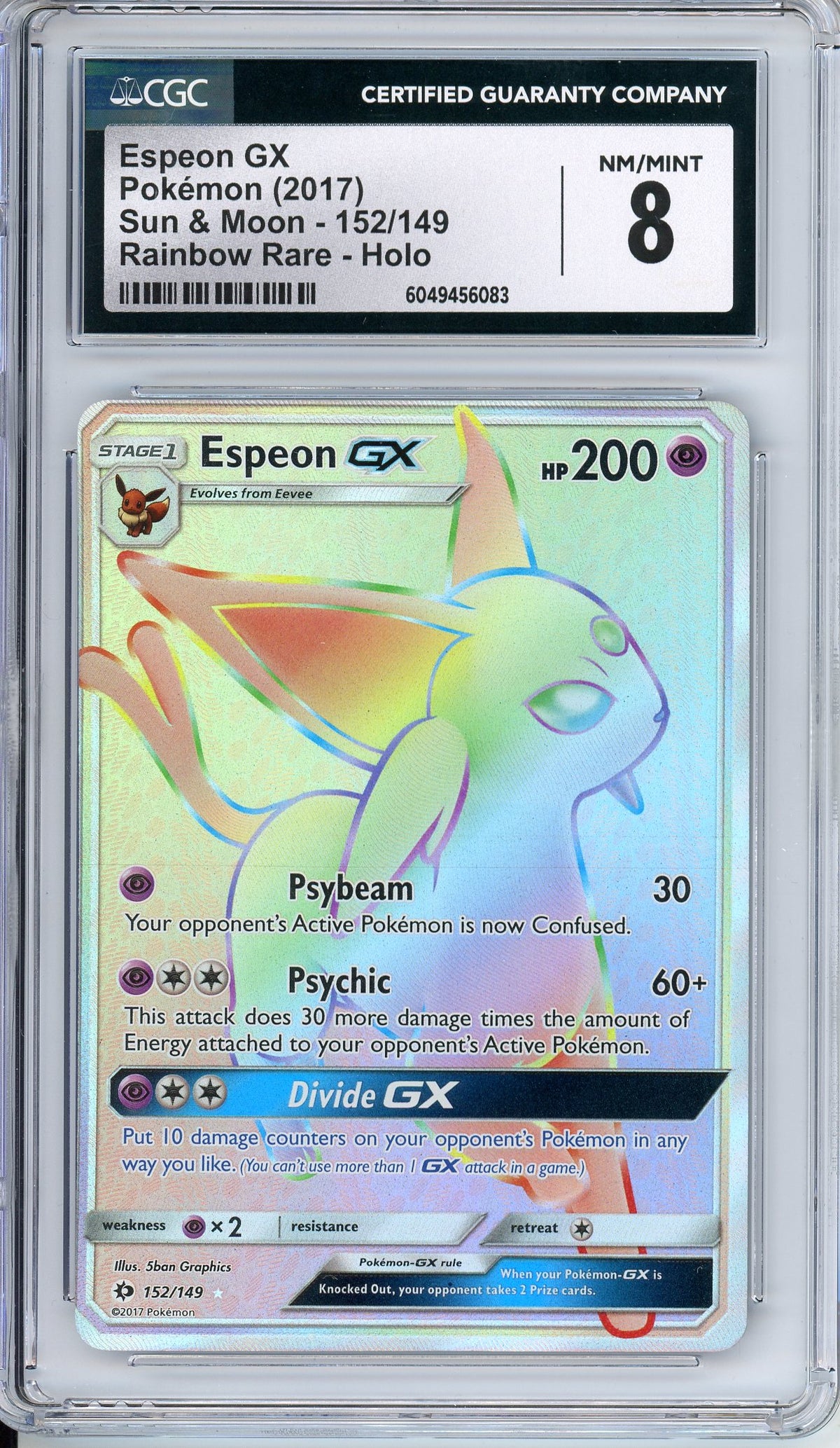 Pokemon Graded: Espeon GX CGC 8