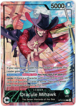 One Piece Single: Dracule Mihawk OP14-020 PSA Member Sealed Promo NM
