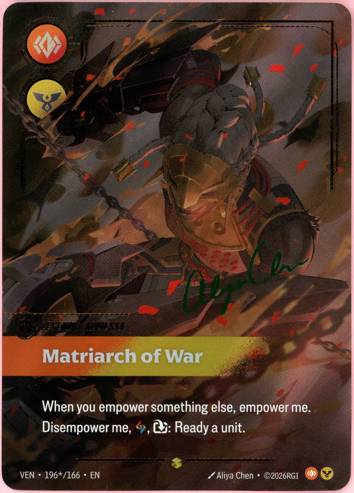 Riftbound Single: Ambessa, Matriarch Of War 196/166 Vendetta (2026) NM