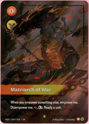 Riftbound Single: Ambessa, Matriarch Of War 196/166 Vendetta (2026) NM