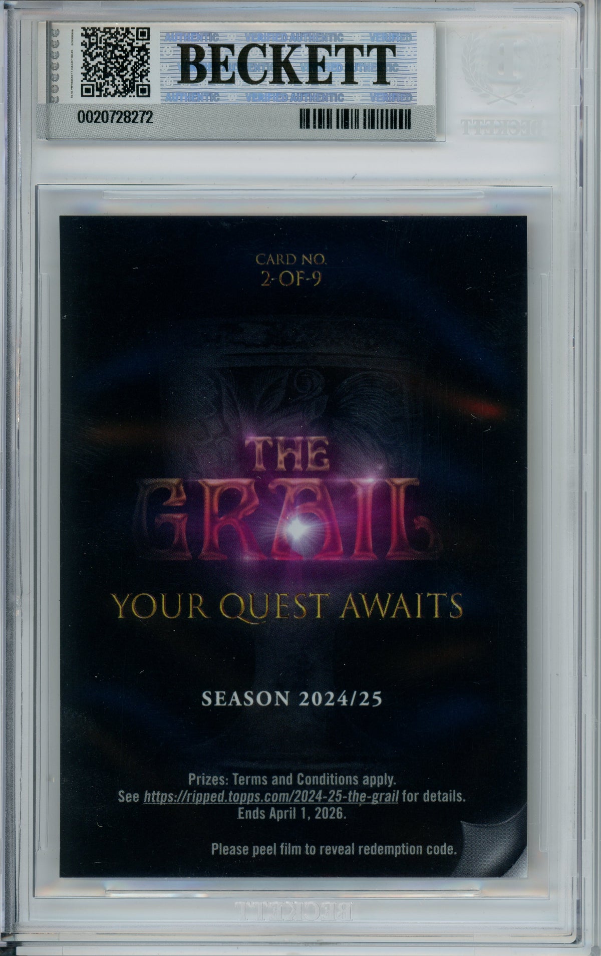 Sports Graded: Lionel Messi The Grail #2 Topps Chrome (2024-25) Beckett 9