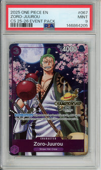 One Piece Graded: Zoro-Juurou OP05-067 Championship 25-26 Event Pack PSA 9