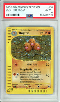 Pokemon Graded: Dugtrio 10/165 Expedition (2002) Holo PSA 6