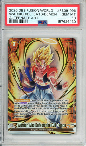 Dragon Ball Graded: Warrior Who Defeats the Evil Demon FB09-096 Alt Art PSA 10