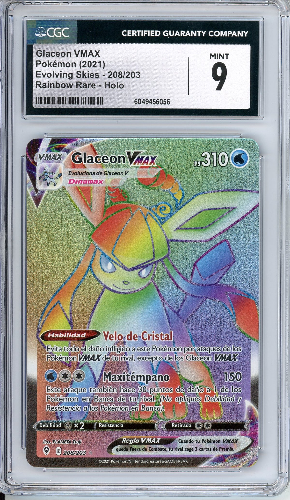 Pokemon Graded: Glaceon VMAX CGC 9