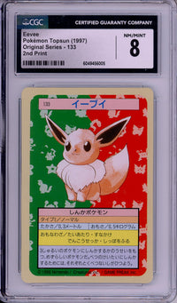 Pokemon Graded: JP Eevee #133 Topsun Original Series (1997) Green Back CGC 8