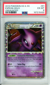 Pokemon Graded: Espeon 81/90 Undaunted (2010) Holo PSA 6