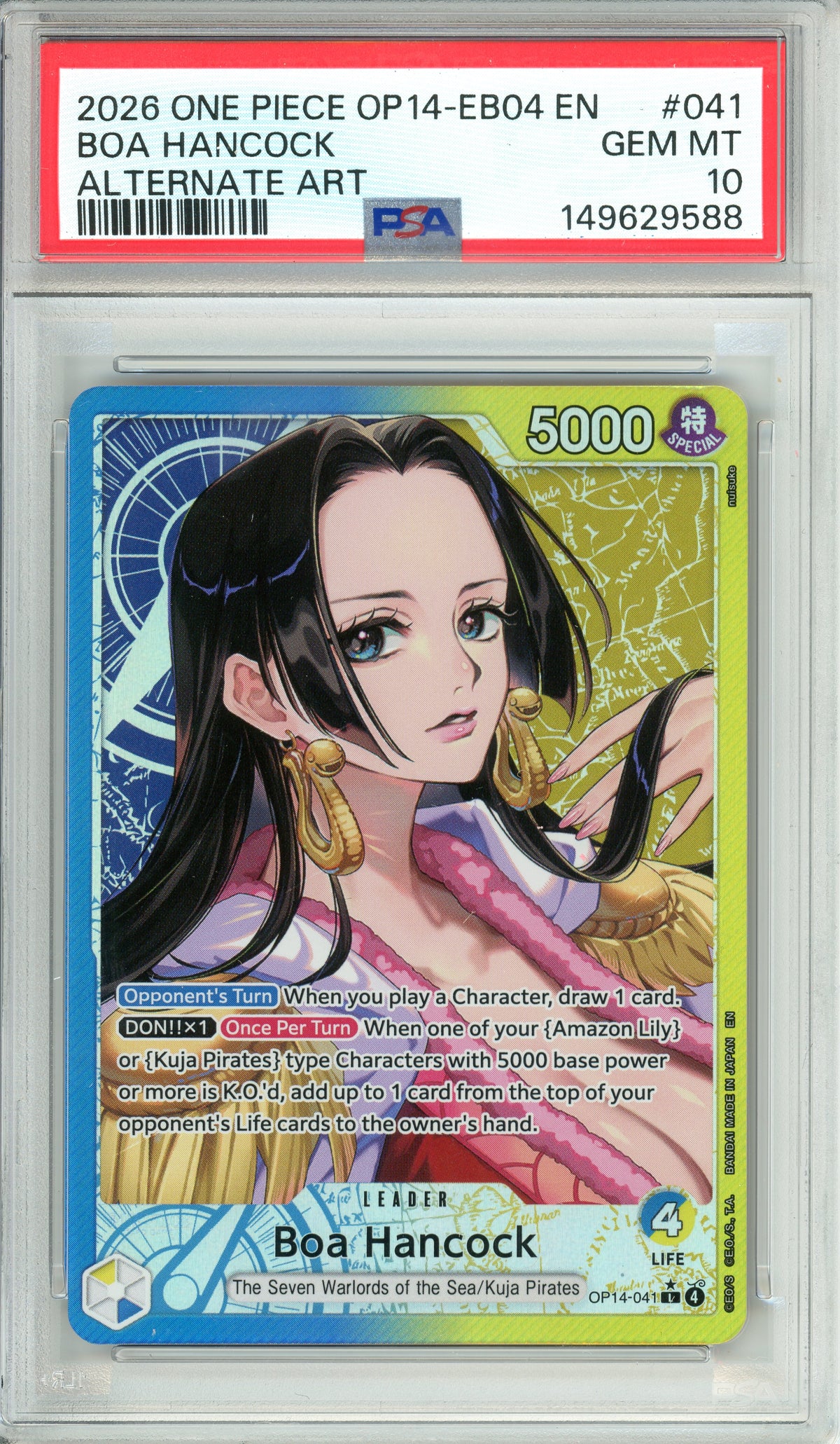 One Piece Graded: Boa Hancock OP14-041 Leader Alternate Art (2026) PSA 10