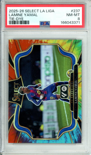 Sports Graded: Lamine Yamal Select La Liga Tie-Dye PSA 8
