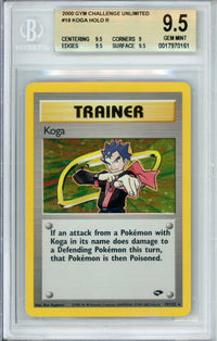 Pokemon Graded: Koga 19/132 Gym Challenge (2000) Holo Beckett 9.5