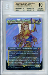 MTG Graded: Celes, Rune Knight #209 Final Fantasy (2025) Borderless Surge Foil Beckett 10
