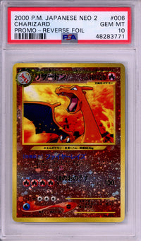 Pokemon Graded: Charizard #6 Neo Premium File 2 (2000) Reverse Holo PSA 10