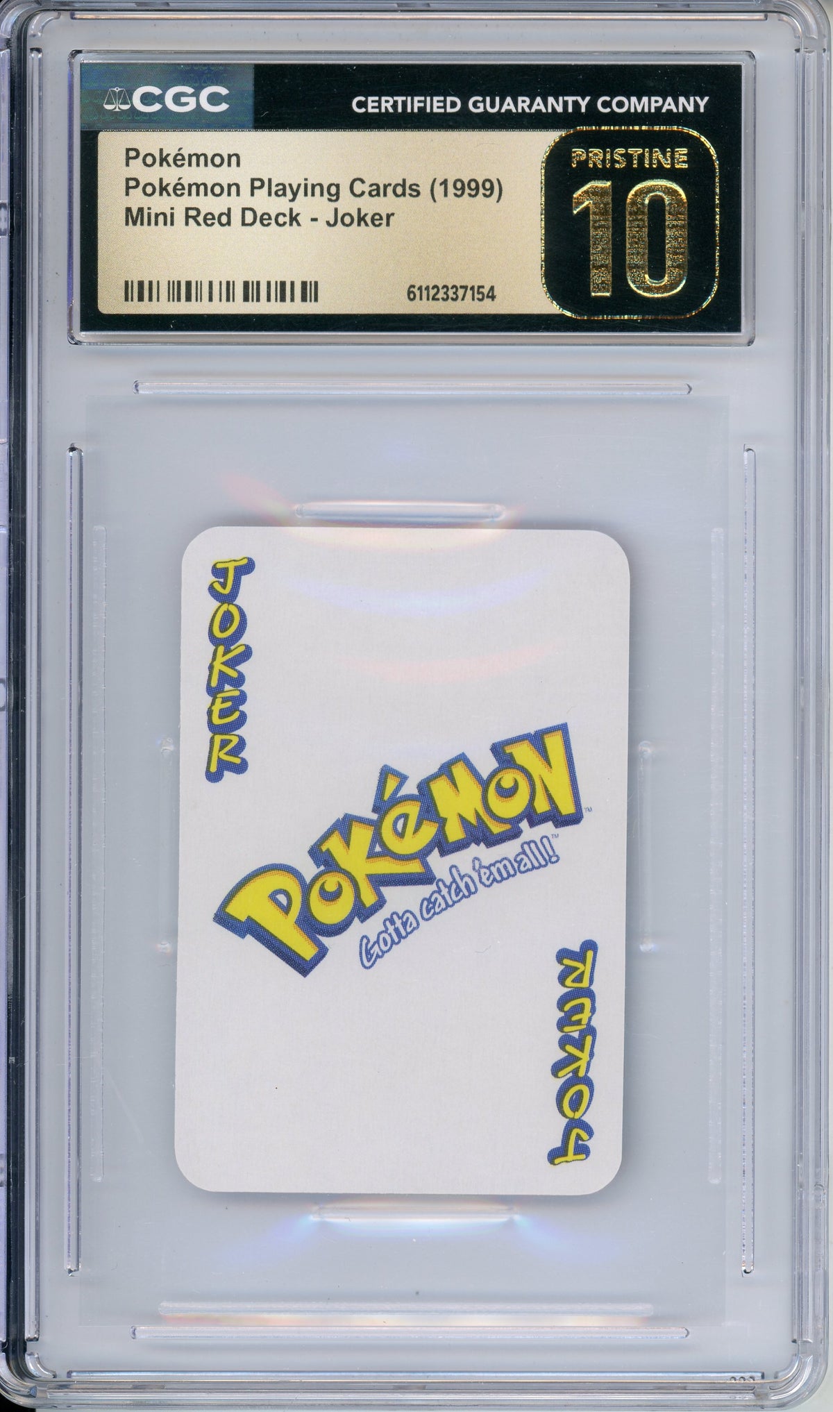 Pokemon Graded: Joker Pokemon Playing Cards (1999) Mini Red Deck CGC Pristine 10