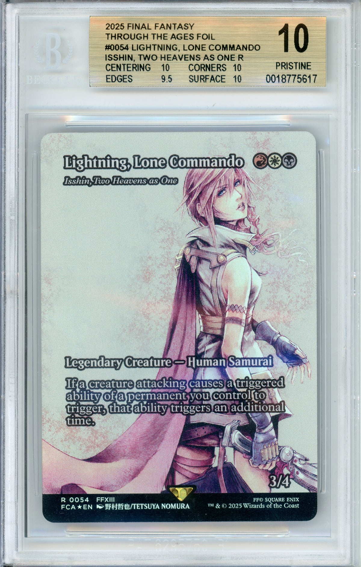 MTG Graded: Lightning, Lone Commando #54 Final Fantasy (2025) Foil Beckett 10