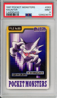 Pokemon Graded: Haunter #93 Pocket Monsters Carddass (1997) PSA 9