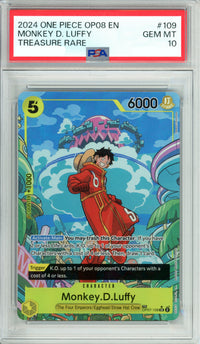 One Piece Graded: Monkey D. Luffy OP07-109 Treasure Rare (2024) PSA 10